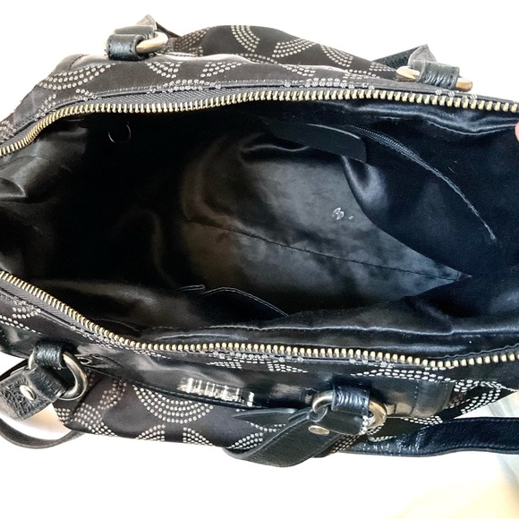 Coach Ashley Purse Black with Coach "C" Pattern No. H1280-F20068. - Picture 6 of 7